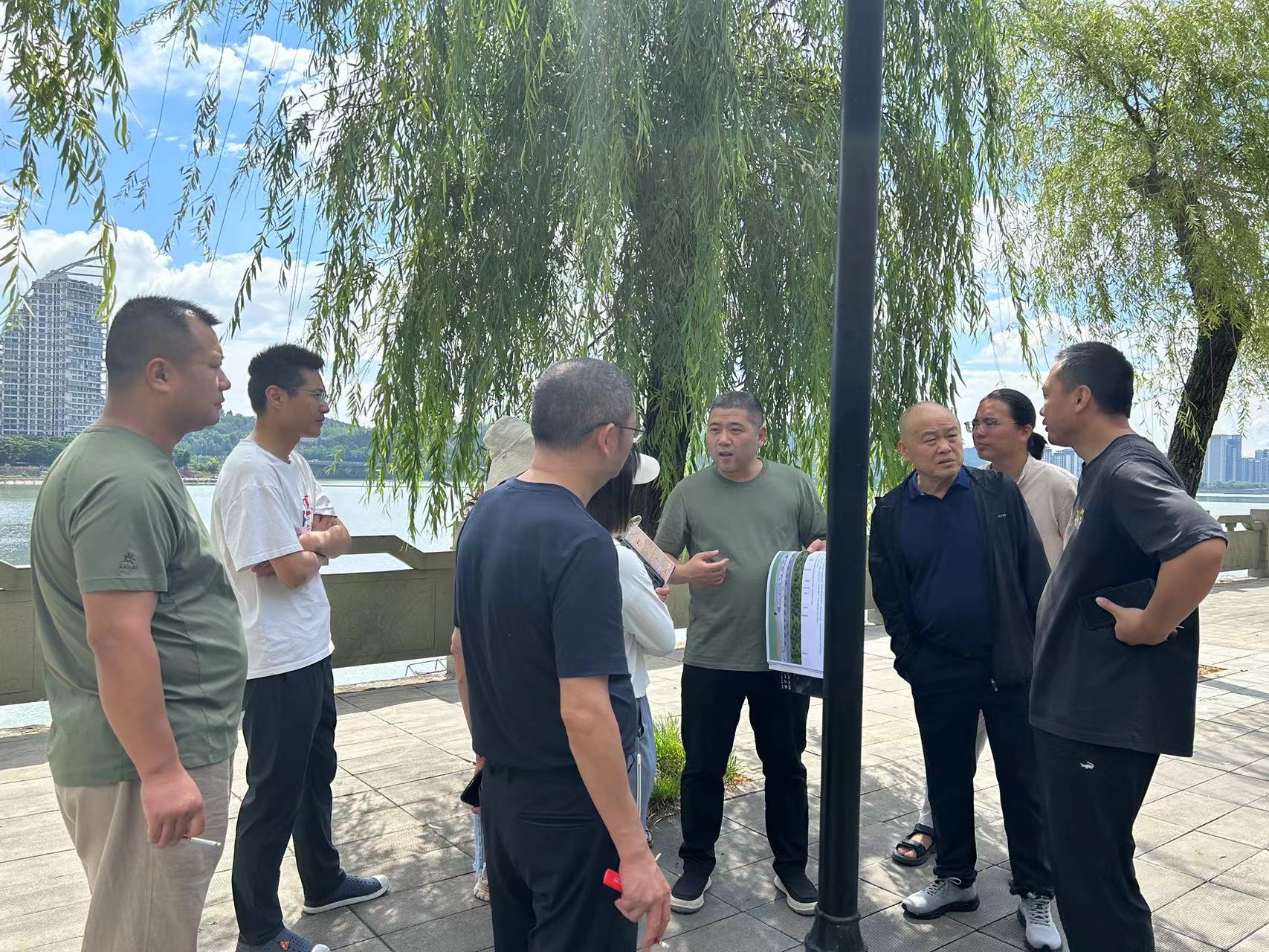 三江湖游船新增停靠点及现有码头景观提升工程涉河方案专家现场踏勘